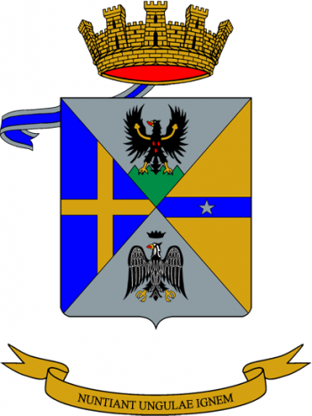 Coat of arms (crest) of the 10th Self-Propelled Artillery Group Avisio, Italian Army