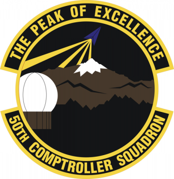 Coat of arms (crest) of the 50th Comptroller Squadron, US Air Force