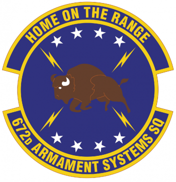 Coat of arms (crest) of the 672nd Armament Systems Squadron, US Air Force