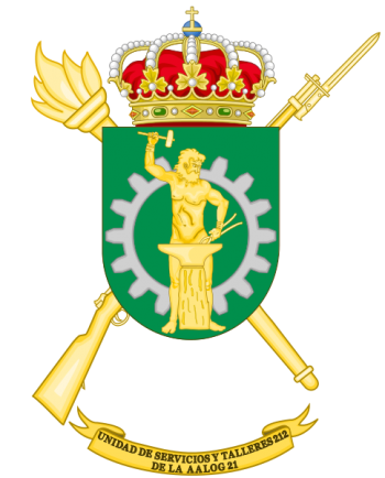 Coat of arms (crest) of the Logistics Services and Mechanical Workshops Unit 212, Spanish Army