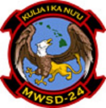 Coat of arms (crest) of the Marine Wing Support Detachment (MWSD)-24 Gryphons, USMC