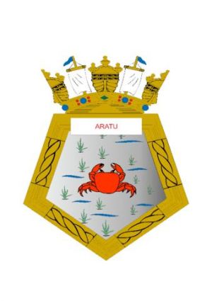 Coat of arms (crest) of the Minesweeper Aratù, Brazilian Navy