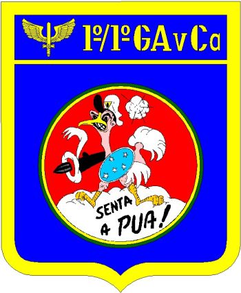Coat of arms (crest) of the 1st Squadron, 1st Fighter Aviation Group, Brazilian Air Force