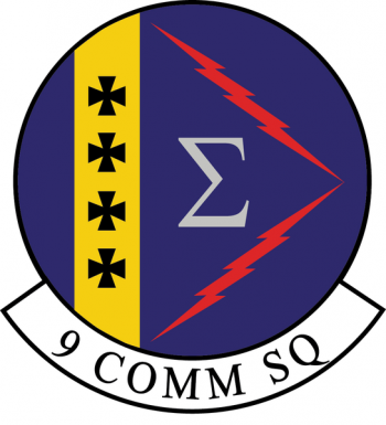 Coat of arms (crest) of the 9th Communications Squadron, US Air Force