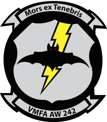Coat of arms (crest) of the VMFA (AW)-242 Bats, USMC