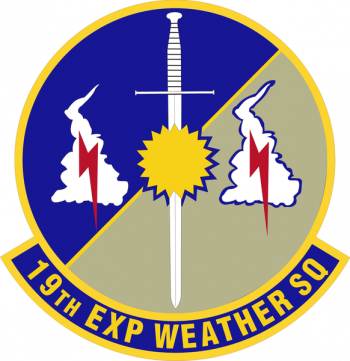 Coat of arms (crest) of the 19th Expeditionary Weather Squadron, US Air Force