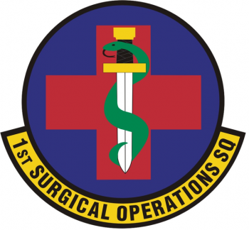 Coat of arms (crest) of the 1st Surgical Operations Squadron, US Air Force