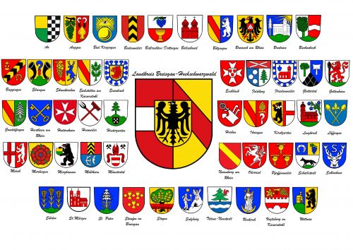 Arms in the Breisgau-Hochschwarzwald District