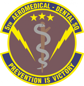 Coat of arms (crest) of the 5th Aeromedical Dental Squadron, US Air Force