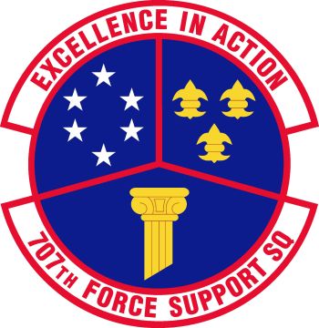 Coat of arms (crest) of the 707th Force Support Squadron, US Air Force