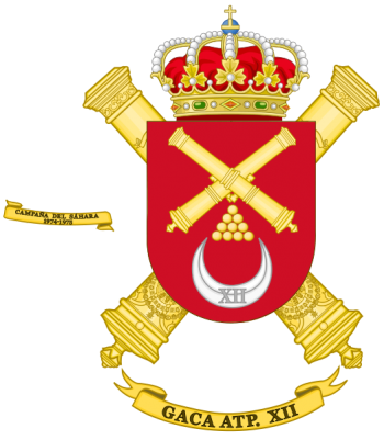 Coat of arms (crest) of the Selfpropelled Field Artillery Group XII, Spanish Army