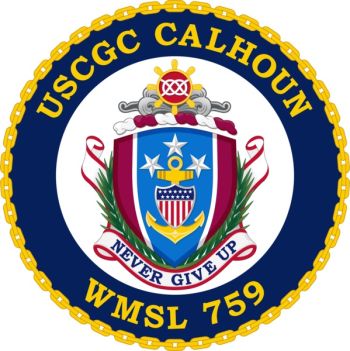 Coat of arms (crest) of the USCGC Calhoun (WMSL-759)