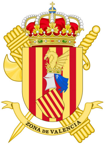Coat of arms (crest) of VI Zone - Comunidad Valenciana, Guardia Civil