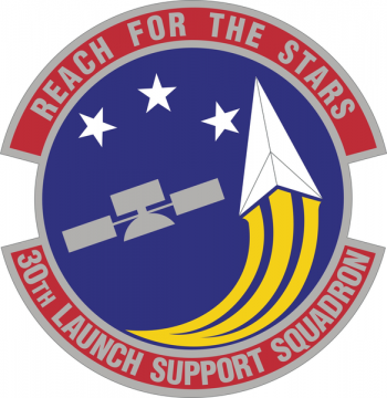 Coat of arms (crest) of the 30th Launch Support Squadron, US Air Force