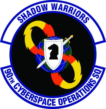 Coat of arms (crest) of the 90th Cyberspace Operations Squadron, US Air Force