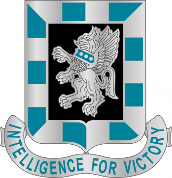 Coat of arms (crest) of 124th Military Intelligence Battalion, US Army