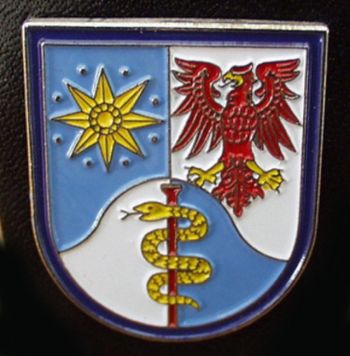 Coat of arms (crest) of the Headquarters Company, Medical Brigade East, German Army