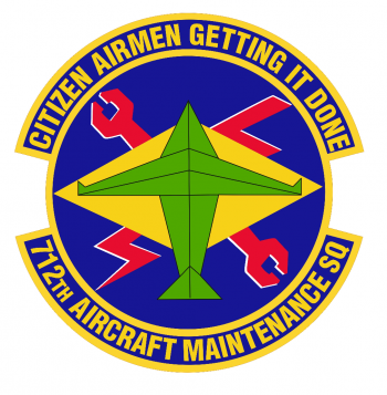 Coat of arms (crest) of the 712th Aircraft Maintenance Squadron, US Air Force