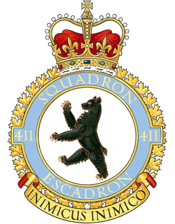 Coat of arms (crest) of the No 411 Squadron, Royal Canadian Air Force