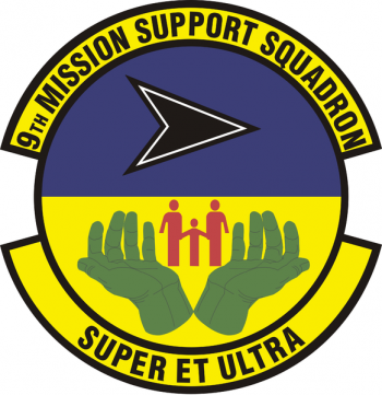 Coat of arms (crest) of the 9th Mission Support Squadron, US Air Force