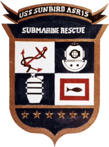 Coat of arms (crest) of the Submarine Rescue Ship Sunbird (ASR-15)
