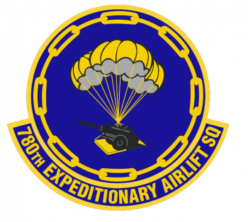 Coat of arms (crest) of the 780th Expeditionary Airlift Squadron, US Air Force