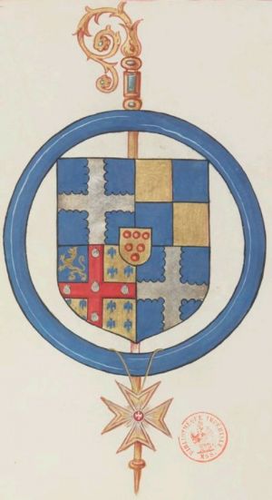 Arms (crest) of René de Daillon du Lude