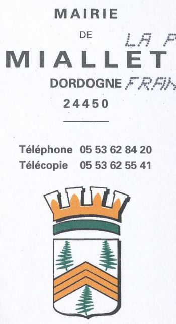 Blason de Mialet (Dordogne)/Coat of arms (crest) of {{PAGENAME