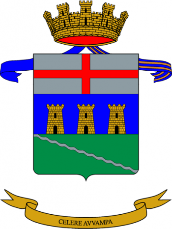 Coat of arms (crest) of the 20th Self-Propelled Field Artillery Group Piave, Italian Army