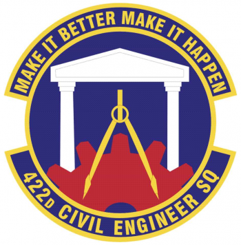 Coat of arms (crest) of the 422nd Civil Engineer Squadron, US Air Force