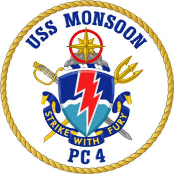 Coat of arms (crest) of the Coastal Patrol Ship USS Monsoon (PC-4)