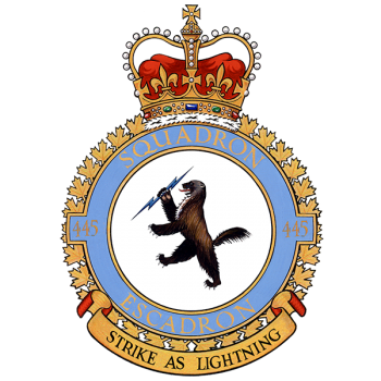 Coat of arms (crest) of the No 445 Squadron, Royal Canadian Air Force