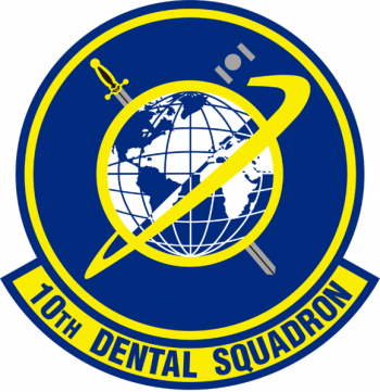 Coat of arms (crest) of the 10th Dental Squadron, US Air Force