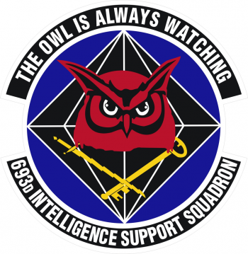 Coat of arms (crest) of the 693rd Intelligence Support Squadron, US Air Force