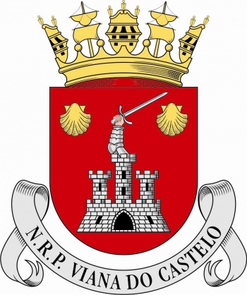 Coat of arms (crest) of the Ocean Patrol Vessel NRP Viana do Castelo, Portuguese Navy