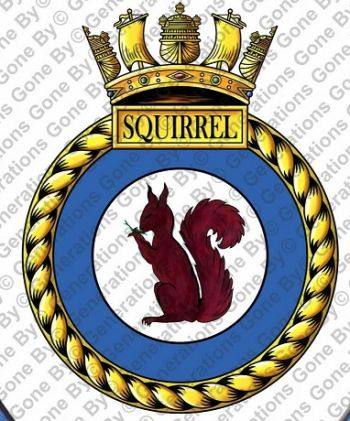 Coat of arms (crest) of the HMS Squirrel, Royal Navy