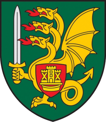 Coat of arms (crest) of the Lithuanian Grand Duke Butigeidis Dragoon Battalion, Lithuanian Army