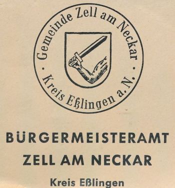 Wappen von Zell am Neckar/Coat of arms (crest) of Zell am Neckar