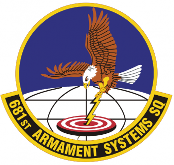 Coat of arms (crest) of the 681st Armament Systems Squadron, US Air Force