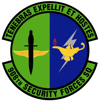 Coat of arms (crest) of the 908th Security Forces Squadron, US Air Force
