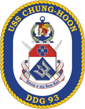 Coat of arms (crest) of the Destoryer USS Chung Hoon (DDG-93)