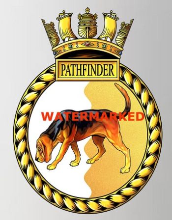Coat of arms (crest) of the HMS Pathfinder, Royal Navy