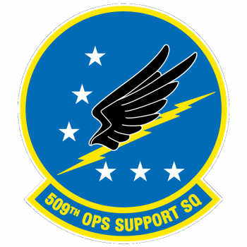 Coat of arms (crest) of the 509th Operations Support Squadron, US Air Force