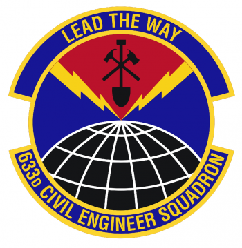 Coat of arms (crest) of the 633rd Civil Engineer Squadron, US Air Force