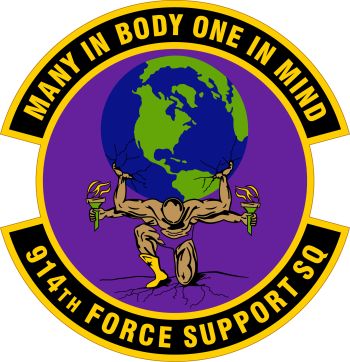 Coat of arms (crest) of the 914th Force Support Squadron, US Air Force