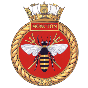 Coat of arms (crest) of the HMCS Moncton, Royal Canadian Navy