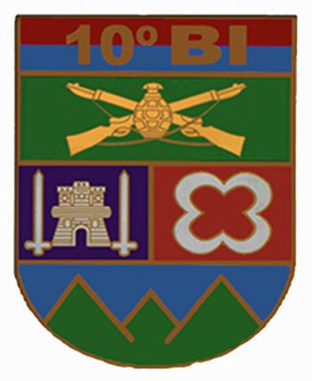 Coat of arms (crest) of the 10th Infantry Battalion, Brazilian Army