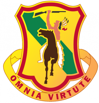 Coat of arms (crest) of 312th Cavalry Regiment, US Army