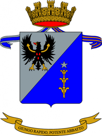 Coat of arms (crest) of the 46th Self-Propelled Field Artillery Group Trento, Italian Army