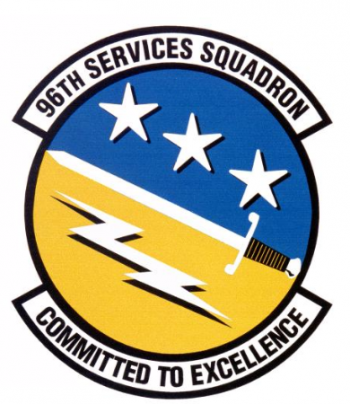 Coat of arms (crest) of the 96th Services Squadron, US Air Force